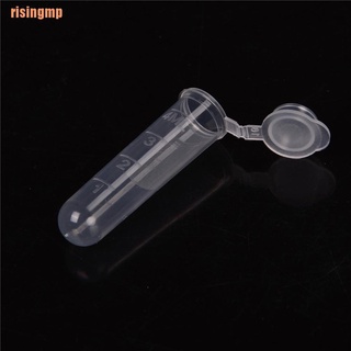 Risingmp (¥) 30Pcs 5 ml de plástico centrífuga laboratorio tubo de prueba Vial botella de muestra con tapa