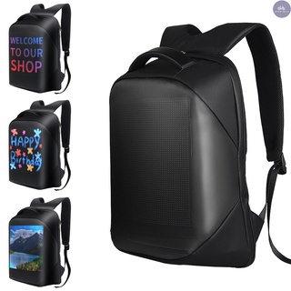 [ciclismo] mochila de hombro led a todo color de pantalla de viaje portátil mochila impermeable bolsa de hombro para daypack al aire libre