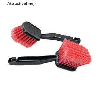 [afjr] nuevo cepillo de rueda de coche limpiador de neumáticos con cerdas rojas y mango negro herramientas de lavado [atractivefinejr]