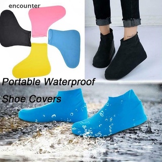 [encounter] Zapatos De Silicona Impermeables Para Lluvia , Fundas Para Botas , Protector Reciclable .