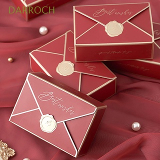 darroch ins caja de embalaje simple suministros de fiesta caja de caramelos cosméticos decoración de boda bronceado favores creativos en forma de sobre bolsas de regalo/multicolor