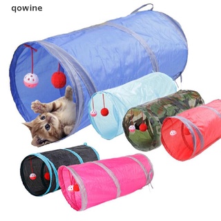 qowine plegable gato gatito juego túnel conejo cueva pasaje tubos mascota ocultar juguete co