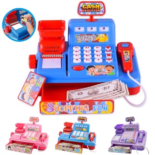 Caja registradora niños juguete cajero conjunto de juguetes de pretender supermercado juguetes Mainan Budak Perempuan