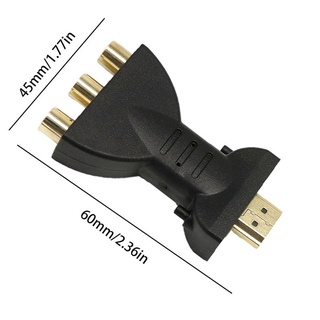 Qilin: adaptador portátil Compatible con HDMI 1080P a 3 RCA Video Audio AV convertidor (5)
