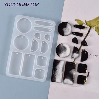 YOUYO Crystal Epoxy Crafts - pendientes de resina para moldes, colgantes, moldes de silicona (1)