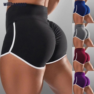 [willbesugar] 2020 pantalones cortos elásticos deportivos Para mujer gimnasio/yoga/ejercicio (Hot)