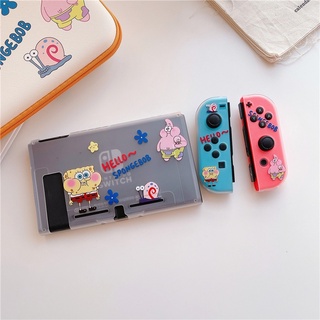 Nintendo Switch OLED Funda Protectora De Estilo Lindo [HELLO ~] SPONG BOB Silicona TPU Juego Consola Protector De Mango Cubierta Suave