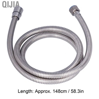 qijia - manguera de ducha de acero inoxidable (148 cm, flexible) (5)