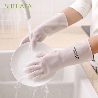 shehata - guantes transparentes para el hogar, impermeables, herramientas de limpieza, guantes para lavar platos, ropa de goma, ceñir de látex