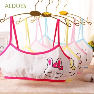 ALDOES Teens Young Girl Bra For Kids Underwear Training Bras Tank Tops Princess Vest Bear Comfortable Girls Puberty Clothing