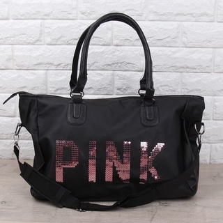 Bolsa de viaje bolsa de viaje bolsa de gimnasio rosa negro Victoria Secret VS importación negro JUMBO moda moda N8V2 bolsa última calidad PREMIUM ropa