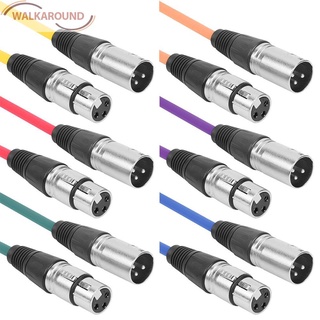 (Wal) 3m 3Pin XLR macho a XLR hembra Cable de micrófono de Audio mezclador adaptador de Cable de alambre