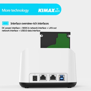 estone kimax 2.5/3.5 pulgadas nas multifunción disco duro base wifi router sd tf lan wan box (6)