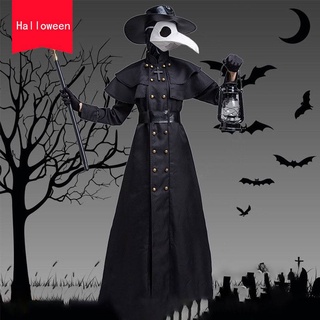 Halloween Costume Medieval Steampunk Style American Plague Doctor Costume Long Beak Crow Mask Costumes Horror Dress Up Wholesale contact customer service Wholesale contact customer service