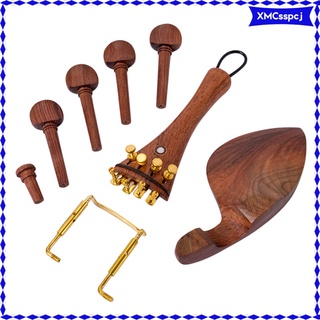 Cocobolo Wood Violin Instrument Parts Chinrest Pins Unit Full Kit Exquisite