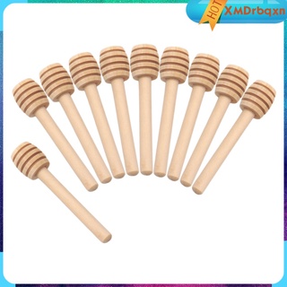 10x Wooden Mini Honey Dipper Sticks 3 Inch 4 Inch Honey Stirring Rod for Honey Jar Dispense Drizzle Drizzling Wedding Party Favors (4)