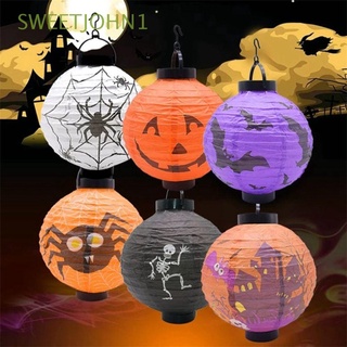 Sweetjohn1 linternas De Papel con luz Led Diy Para Halloween/Halloween