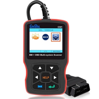 creador c501 obd 2 diagnóstico del coche para bmw e46 e39 e90 e60 escáner de diagnóstico lector de código ac eps aceite de servicio reset epb abs airbag