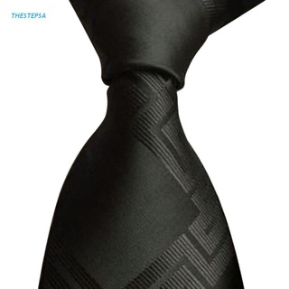 Thestepsa hombres clásico negro tejido Jacquard negocios corbata Casual cuello lazo accesorios de negocios