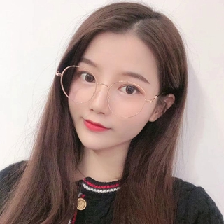 ins versión coreana de la red de amor rojo miopía gafas mujer estudiante gafas anti-azul retro marco redondo plano espejo gafas (6)