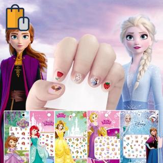las niñas frozen elsa y anna juguetes de maquillaje pegatinas de uñas disney blanco nieve princesa sophia mickey minnie (1)
