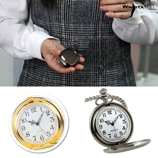 wt retro vintage hombres steampunk superficie lisa colgante cadena clásico reloj de bolsillo