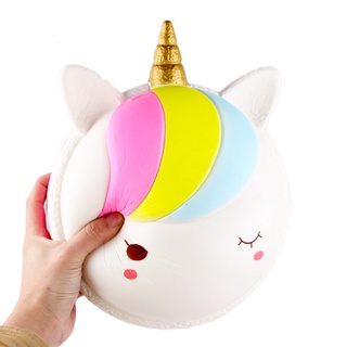 Jumbo Unicorn Macaron Kawaii Slow Rising perfumado gigante niños juguete alivio del estrés juguete