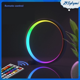 luz de noche led de cambio automático regulable rgb led círculo lámpara de mesa con control remoto 4 modos de música en casa oficina estudio regalo