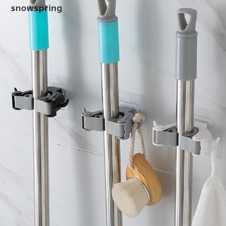 snowspring - organizador de fregona montado en la pared, soporte para cepillo, escoba, estante de almacenamiento (1)