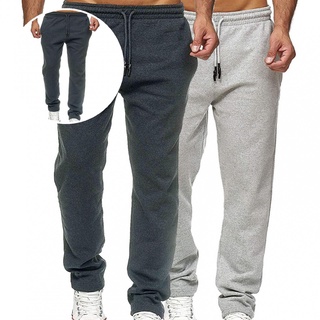 accessto Plush Male Trousers Wear Resistant Spring Sweatpants Drawstring for Daily Wear