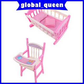 7c tienda Reborn baby baby kids Playset de muebles-muñeca de cuna Para silla Alta