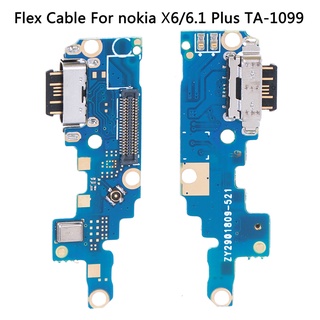 {FCC} Tipo C puerto de carga USB cargador dock conector flex cable para Noki X6/ Plus