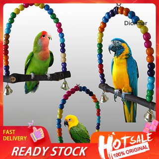 • RAN Colorful Bird Toy Parrot Swing Jaula Soporte Marco Cacatúa Periquito Colgante Hamaca