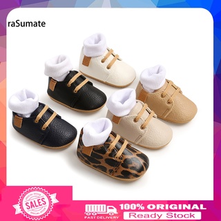 [Nuevo] bebé niño de cuero sintético zapatillas de deporte antideslizante niño botas de tobillo bebé zapatos de caminar