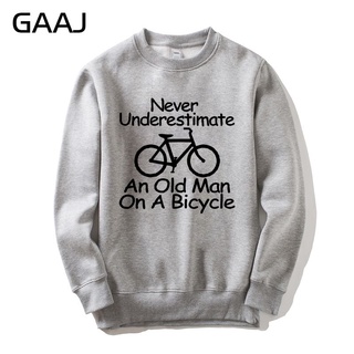 Gaaj nunca subestimar A un viejo en una bicicleta de los hombres sudadera abrigos Homme chándal con capucha impreso alto