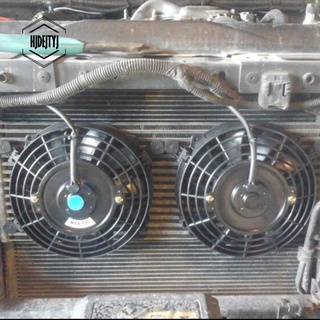 Universal 14 pulgadas 12V 90W 2100RPM coche aire acondicionado electrónico ventilador de refrigeración recto negro hoja eléctrica Cool Kit