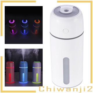 [CHIWANJI2] Difusor de aire eléctrico USB humidificador LED luz de noche purificador de casa rosa
