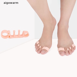 aigowarm 1 par de silicón para cuidado de pies/separador del dedo del pie/corrección del dedo del pie bunion hallux valgus co