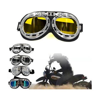 Gafas de motocicleta gafas de moto piloto Vintage ATV Biker Scooter Cruiser casco ciclismo esquí Retro gafas de sol protección UV (1)