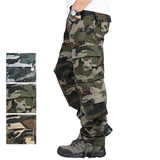 militar camuflaje pantalones de los hombres sueltos de algodón ejército pantalones casual hip hop cargo camuflaje pantalones de los hombres pantalon pantalones de carga