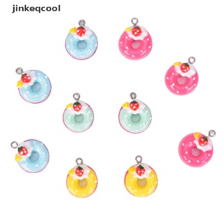 CHARMS [jinkeqcool] 10 pzs/juego de mini colgantes de donut para comida/decoración diy/joyería
