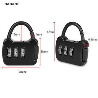 [Nana] Combinación de contraseña de bloqueo portátil de viaje maleta de equipaje de seguridad candado Boutique (7)