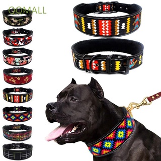 QQMALL 11Colors Perro Conduce Ajustable Cadena Collar Correa Reflectante Cachorro Cuello Pitbull Grande Suministros Para Mascotas