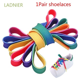 LADNIER - cordones de colores para mujer, 120 cm, diseño de zapatos, multicolor, decoración de zapatos (1)