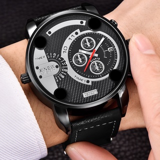 reloj de pulsera militar de cuarzo con cronógrafo deportivo impermeable para hombre