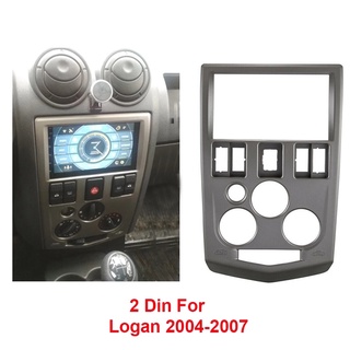 radio de audio de coche 2 din fascia para renault logan dacia logan 2004-2007 (1)