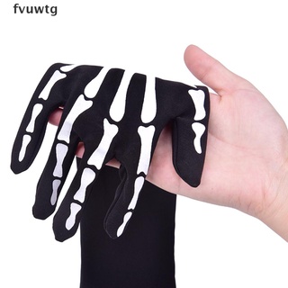fvuwtg punk esqueleto guantes niños niñas huesos 3d manos disfraz de halloween cosplay guantes co