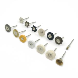 14 unids/set Dental Lab Brush pulidores de rueda para herramientas rotativas 2.35 mm vástago Dental HP pulidor cepillo