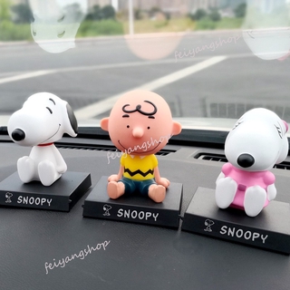 Dibujos Animados Snoopy Sacudiendo Su Cabeza Muñeca Adornos De Vinilo Accesorios En El Coche Muebles Para El Hogar (1)