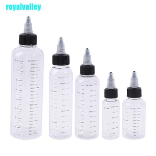 royalvalley 30ml-250ml plástico pet capacidad líquida gotero botellas pigmento tinta contenedores louj